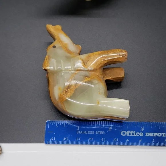 Vintage Hand Carved Onyx Elephant Figurines - Picture 4 of 7